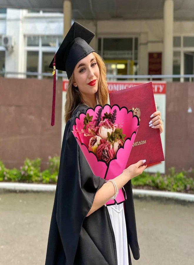 بيشيدا ورق تغليف زهور بيشيدا وردي فاقع مقاوم للماء، ورق تغليف زهور على شكل بتلات، ورق تغليف غير لامع لباقات الزهور، لوازم محلات الزهور، حفلات الزفاف، أعياد الميلاد، حفلات التخرج - 10 قطع - Image 5